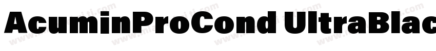 AcuminProCond UltraBlack字体转换